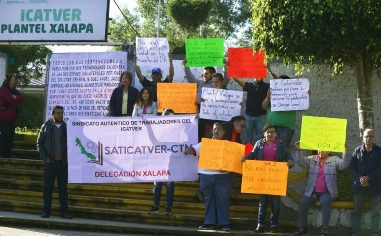 Trabajadores de Icatver suman tercer día de protestas