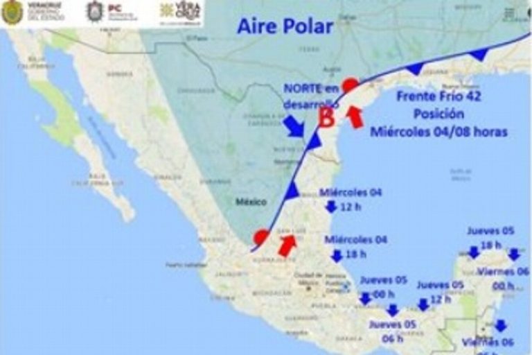 Alerta gris en Veracruz por altas temperaturas y luego norte