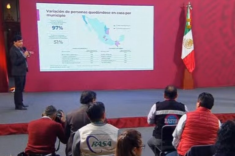 Muestra AMLO estados y municipios que cumplen con medidas