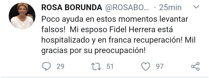 Desmienten muerte de exgobernador de Veracruz; Fidel se recupera