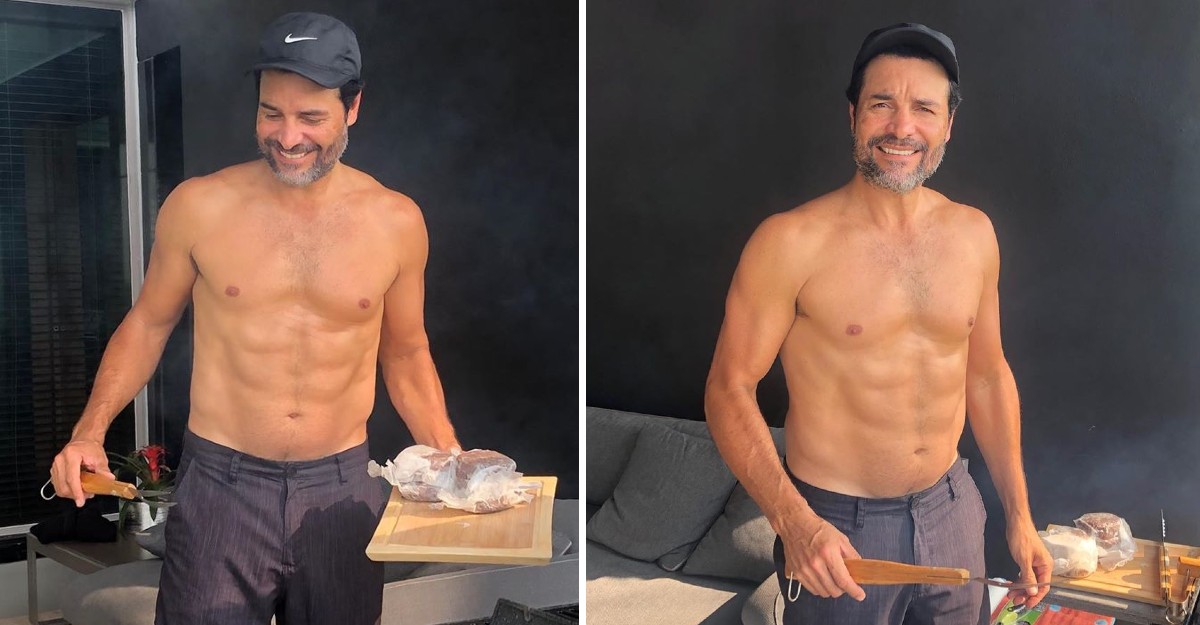 Chayanne pasa la cuarentena sin camisa y cocinando para su familia