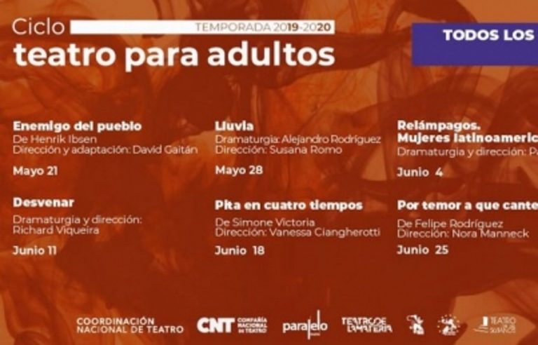 Ciclo de Teatro para adultos, oferta cultural en línea