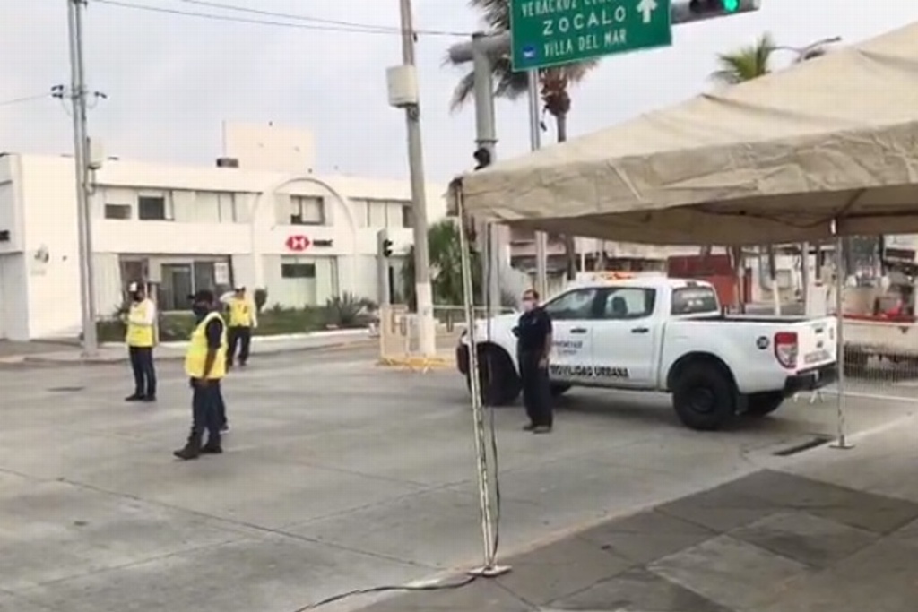 Cierres viales en calles de Veracruz y Boca del Río por COVID-19