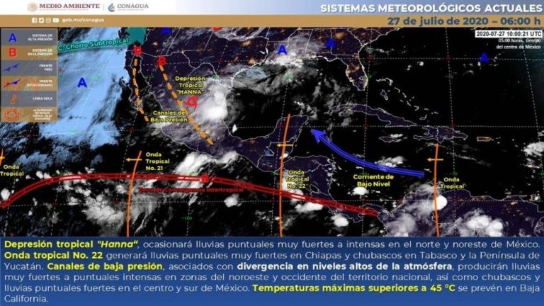 Hanna seguirá afectando a México hoy; se esperan lluvias fuertes