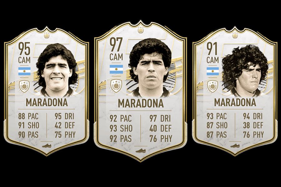 El precio de la carta de Maradona en FIFA 21 subió desenfrenadamente