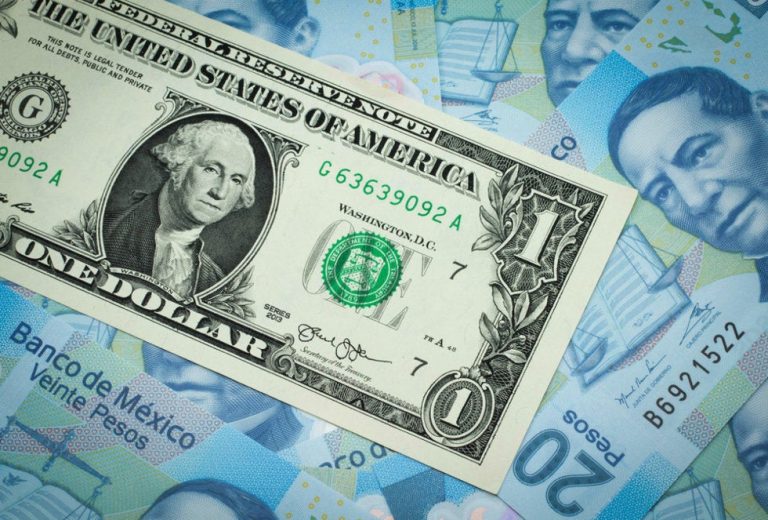 Peso cotiza en 19.9960 por dólar con niveles no vistos desde marzo