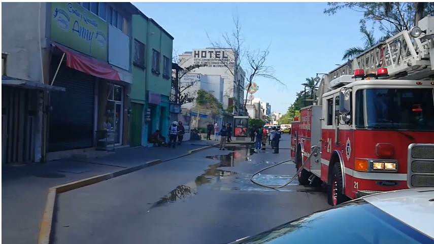 Incendio en hotel de la avenida Díaz Mirón, Veracruz