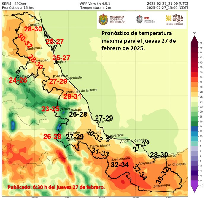 Pronóstico del clima veracruz el clarín Veracruzano