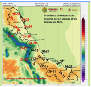 Clima en Veracruz el Clarín Veracruzano