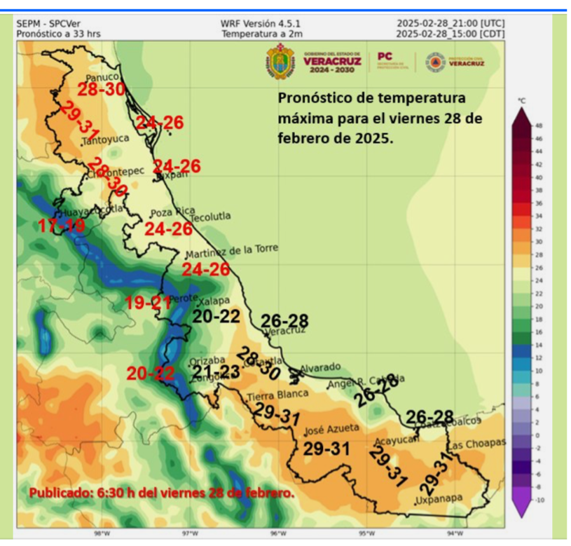 Clima en Veracruz el Clarín Veracruzano