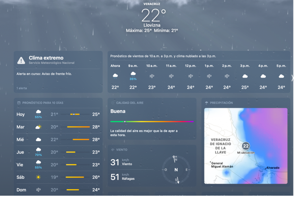 clima el clarin veracruzano