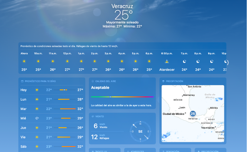 CLIMA VERACRUZ EL CLAÍN VERACRUZANO.